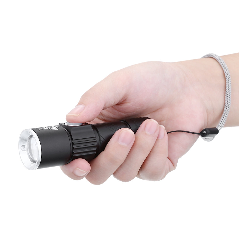 2PCS TG - C8 XR - Q5 Ultra Bright LED Mini Flashlights with Adjustable Focus and 3 Light Modes f...