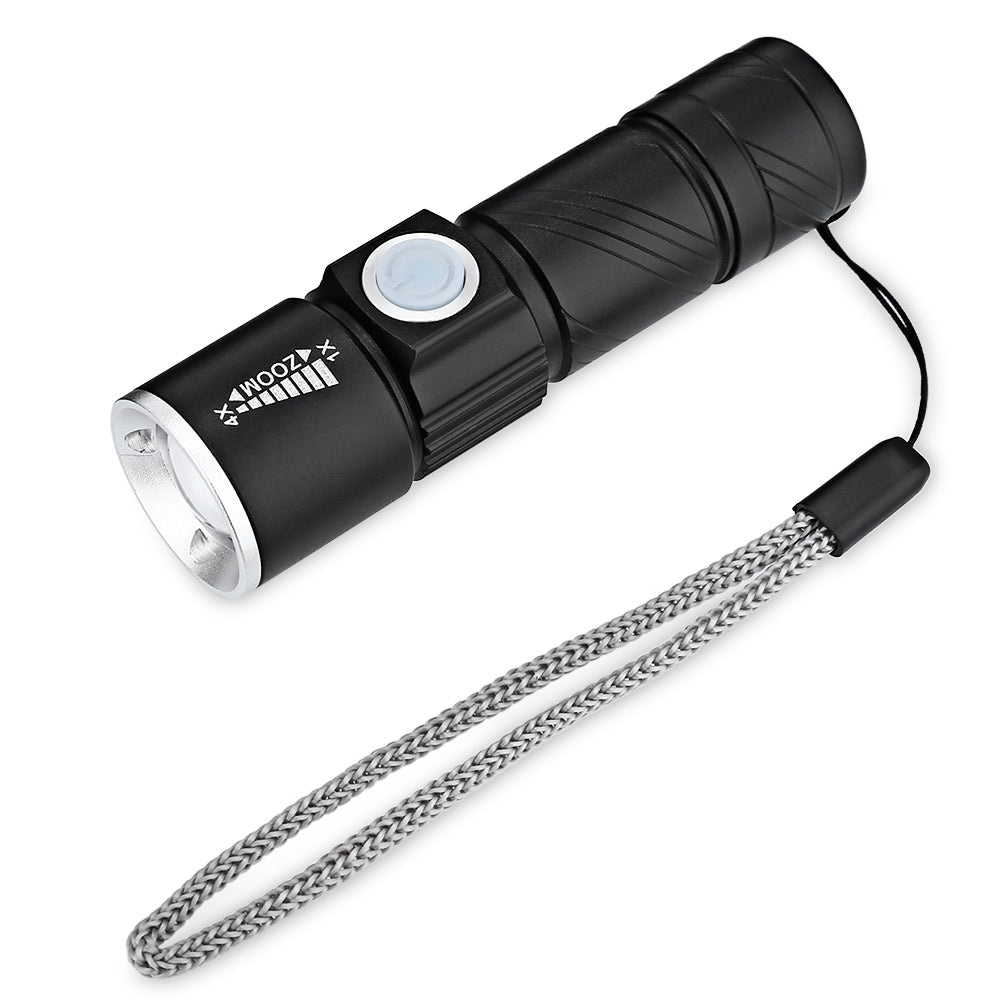 2PCS TG - C8 XR - Q5 Ultra Bright LED Mini Flashlights with Adjustable Focus and 3 Light Modes f...