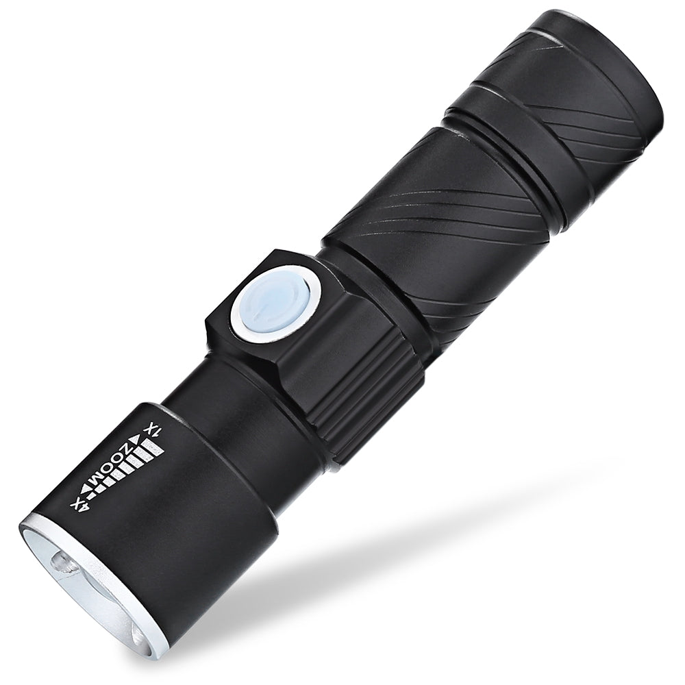 2PCS TG - C8 XR - Q5 Ultra Bright LED Mini Flashlights with Adjustable Focus and 3 Light Modes f...