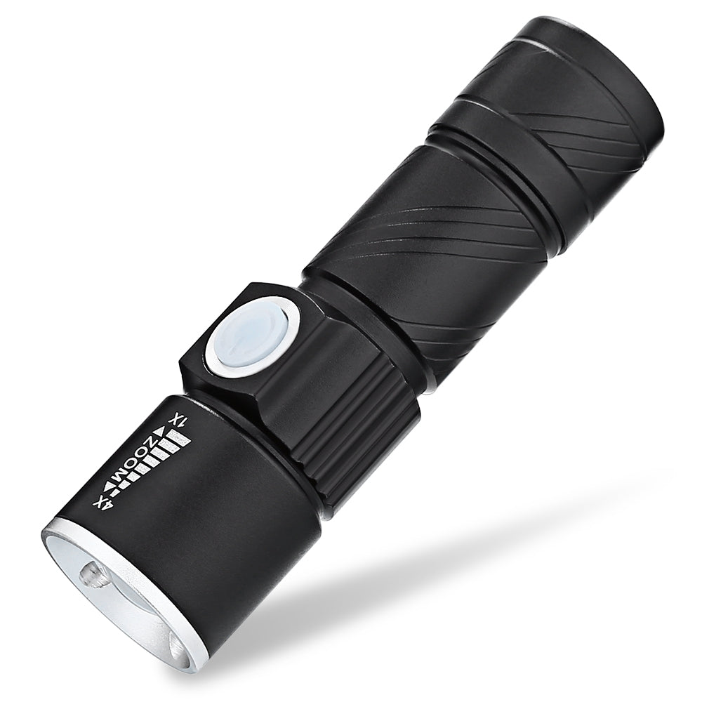 2PCS TG - C8 XR - Q5 Ultra Bright LED Mini Flashlights with Adjustable Focus and 3 Light Modes f...