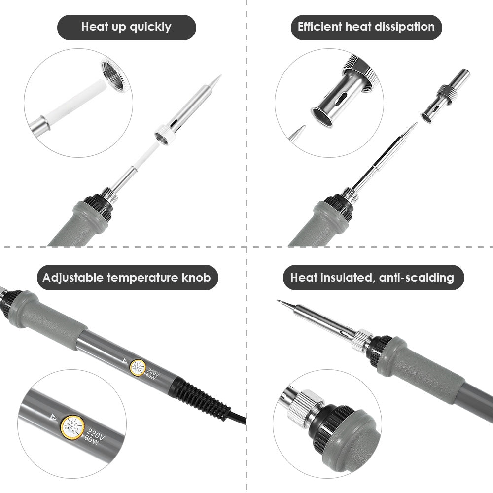 D60 Soldering Iron Kit with Adjustable Temperature Welding Tool