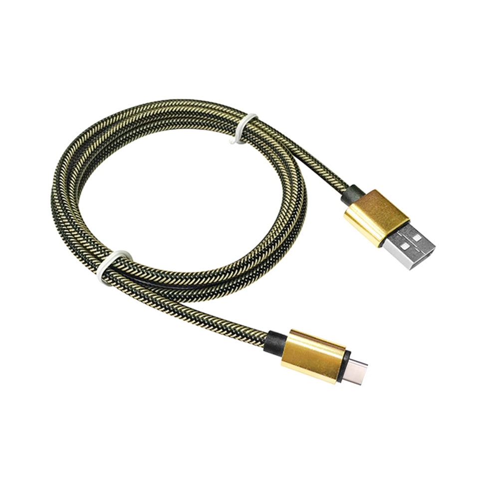 1M Nylon Braid Fast Charger Data Cable for Type-C  Devices
