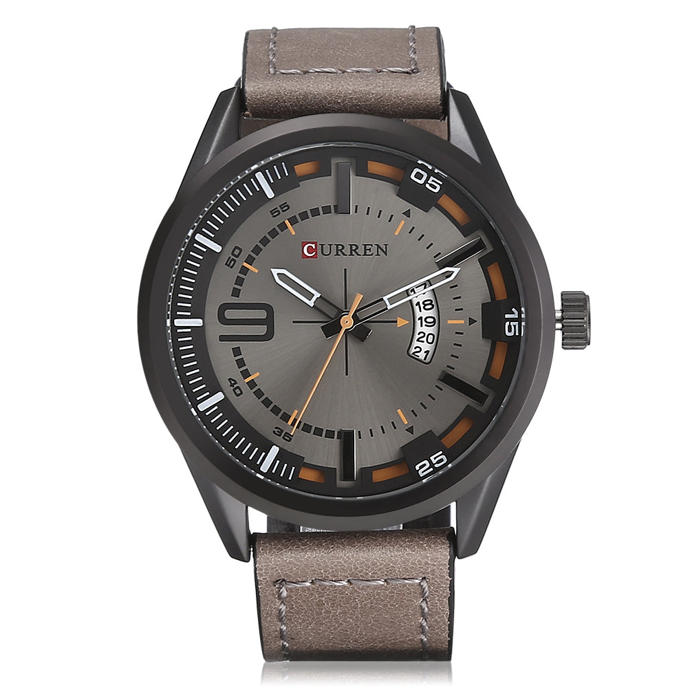 CURREN 8295 Men Quartz Waterproof Leather Strap Wristwatch