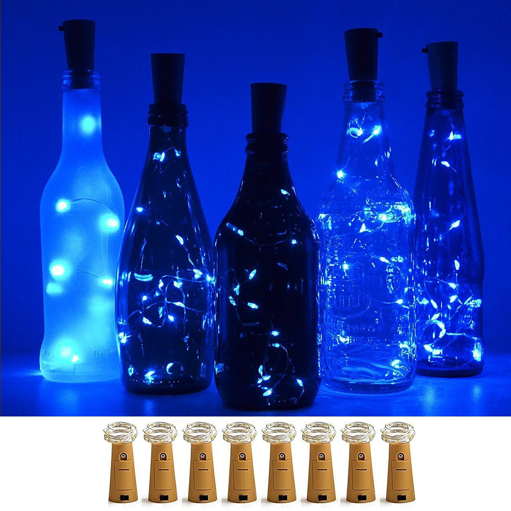BRELONG 5LED Wine Stopper Brass Lights Decorative Light String 8PCS