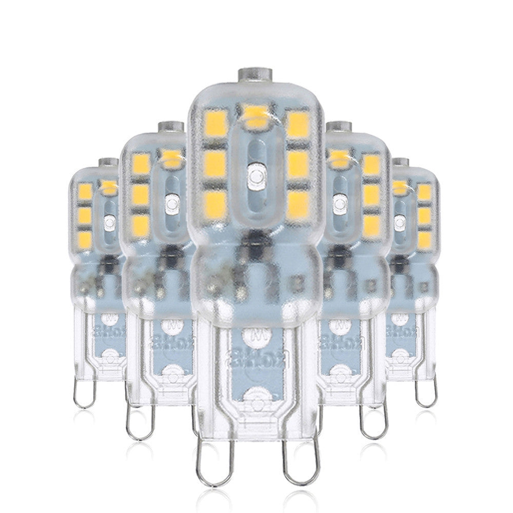 5PCS YWXLight G9 14-LED Electrodeless Dimming LED Lamp LED Bulb Transparent Cover Light AC 110V