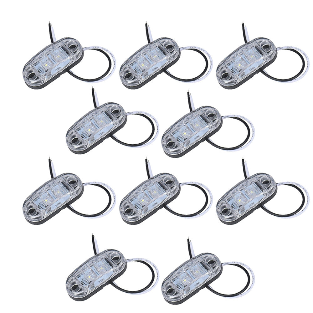 10PCS YWXLight Oval LED Trailer Truck Clearance Light Side Marker Light DC 10 - 30V