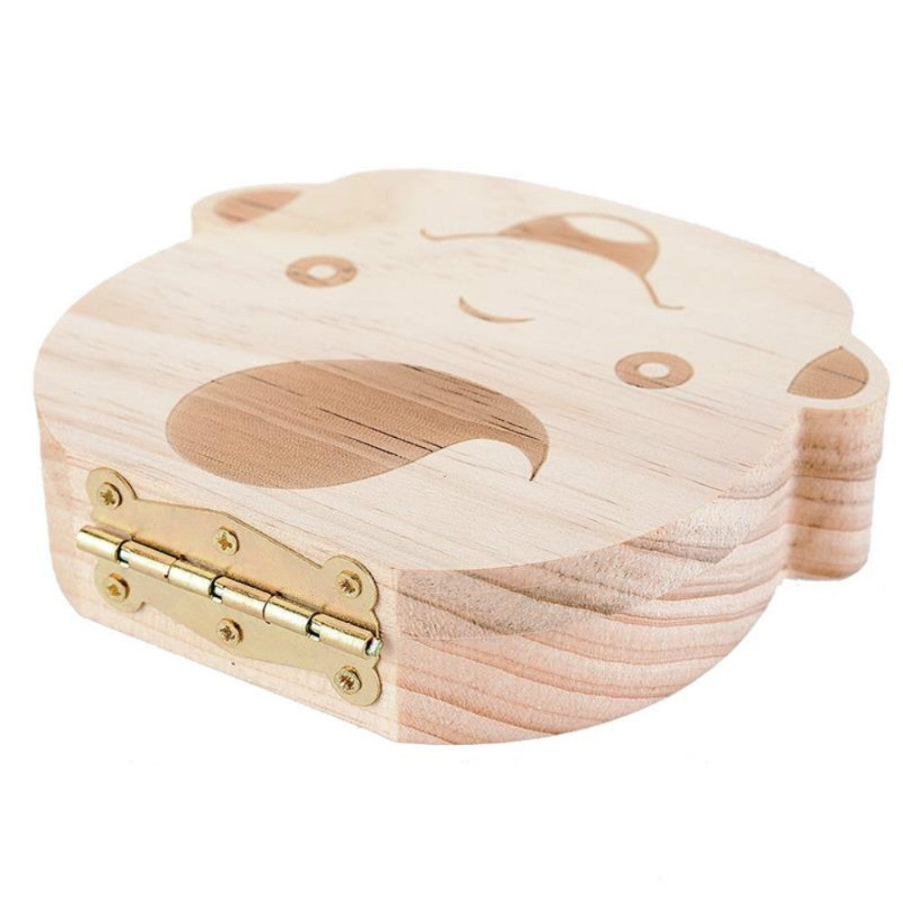 Baby Organizer Dental Teeth Box Milk Tooth Wooden Container