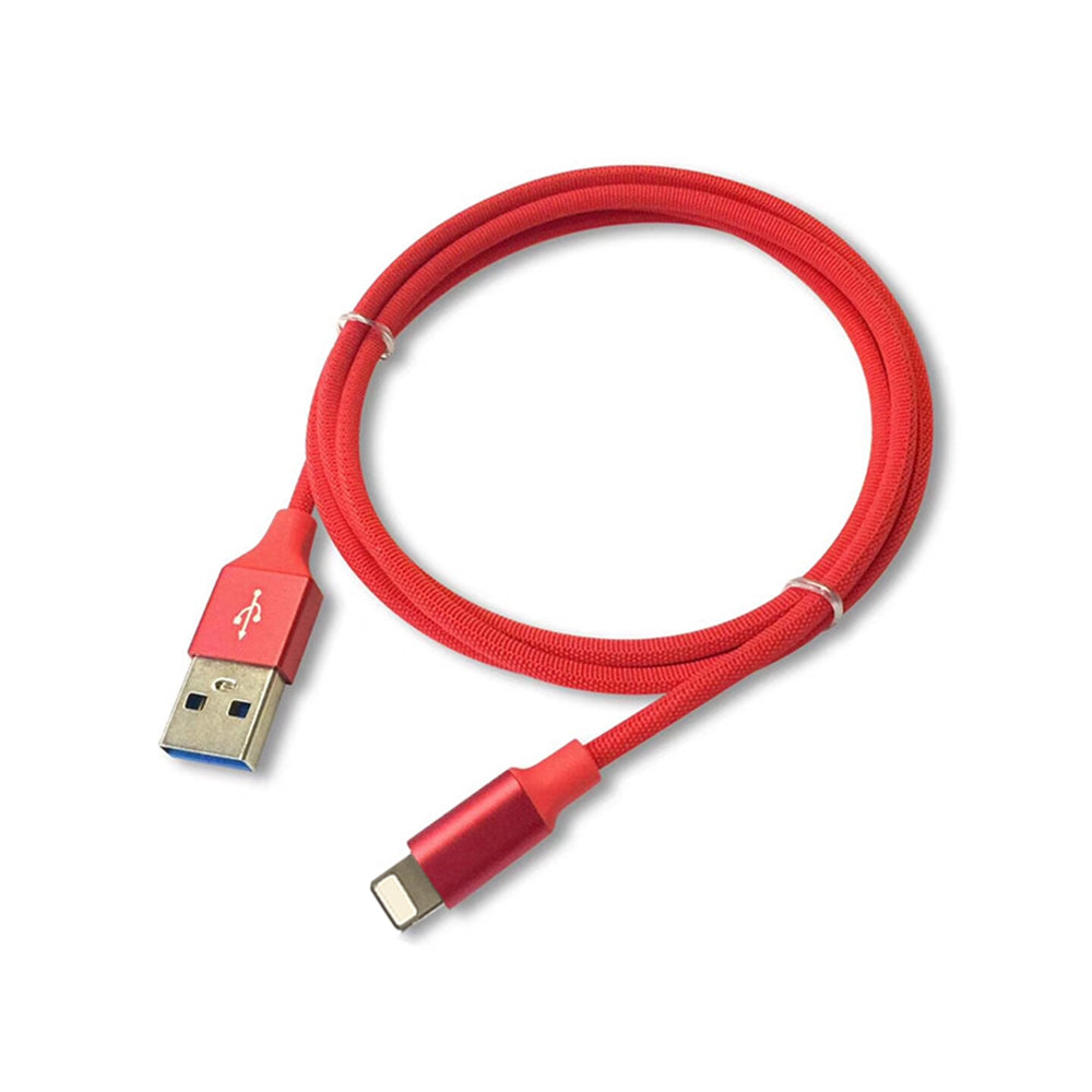 1M Nylon Braided Fast Charger Data USB Cable for 8 Pin Devices