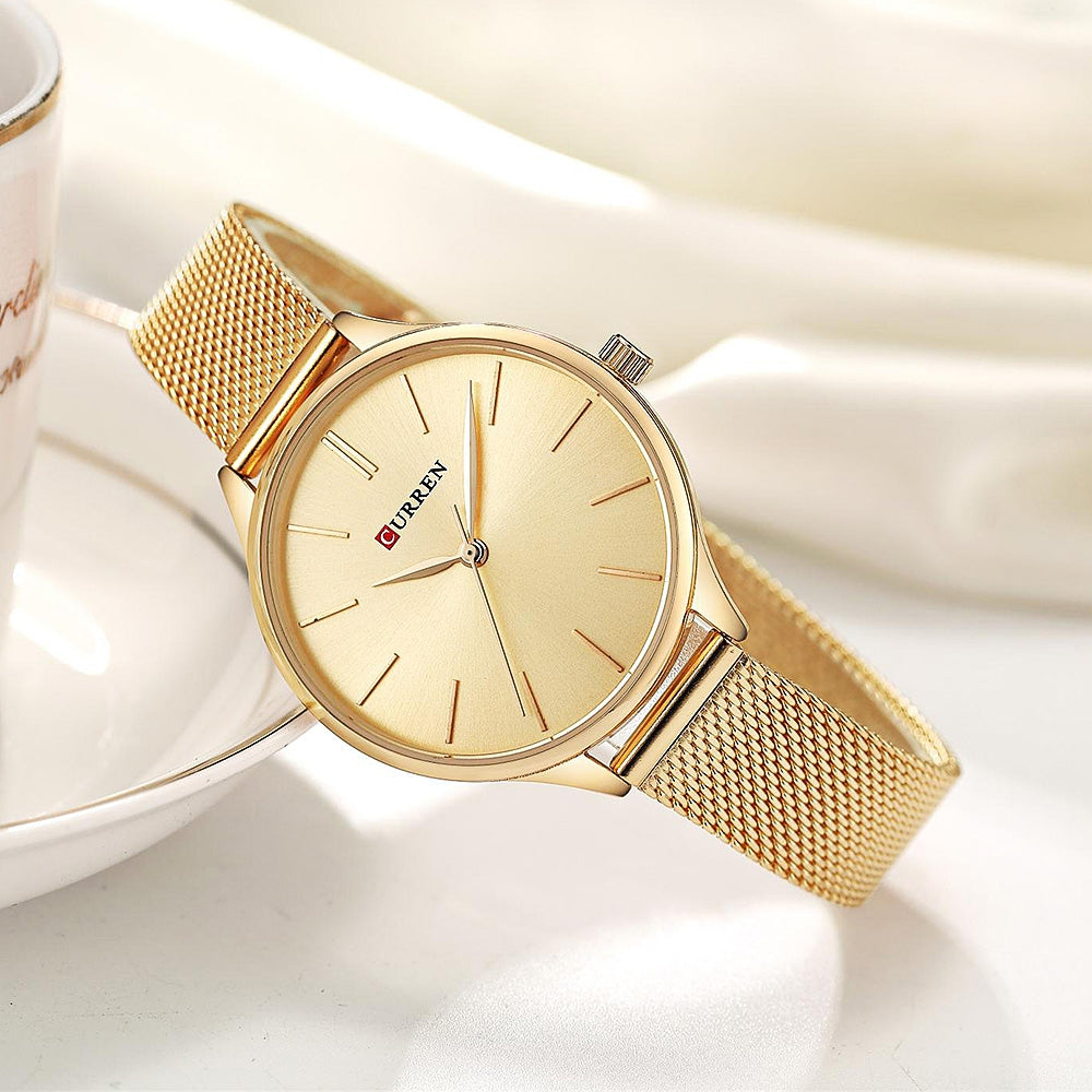 CURREN 9024A Female Quartz Casual Ultra-thin Wristwatch