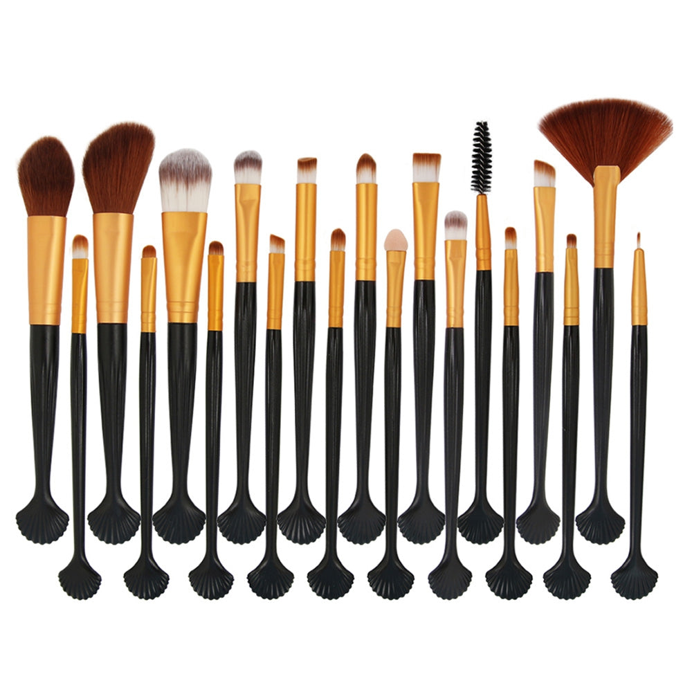 20Pcs Shell Shape Ultra Soft Fiber Hair Makeup Brush Set