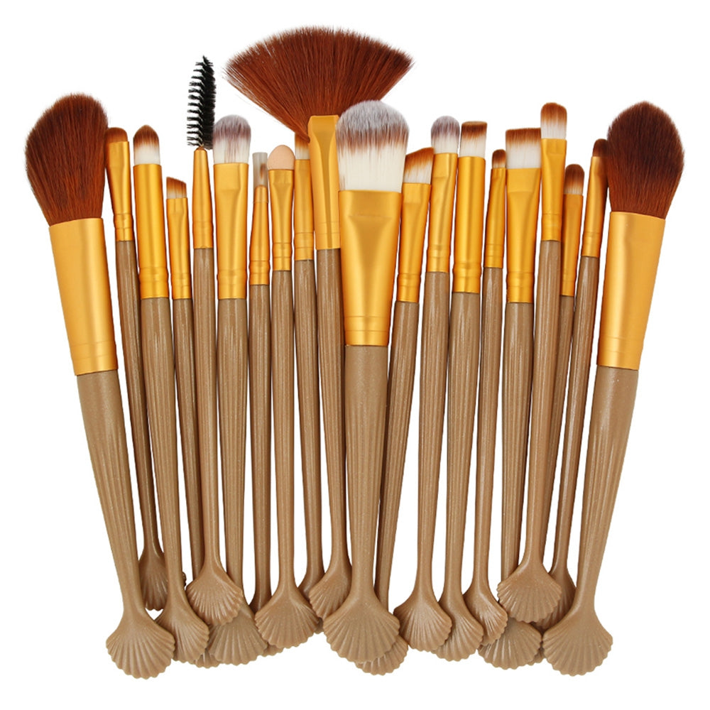20Pcs Shell Shape Ultra Soft Fiber Hair Makeup Brush Set