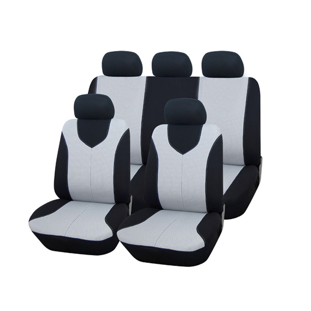 Auto Care Air Mesh Polyester Fabric Automotive Seat Cover 9pcs Two Color Choice Fit Most Car Tru...