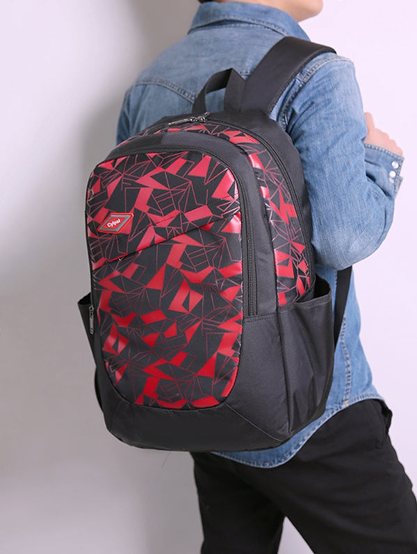 3 Pieces Geometric Pattern School Backpack Set