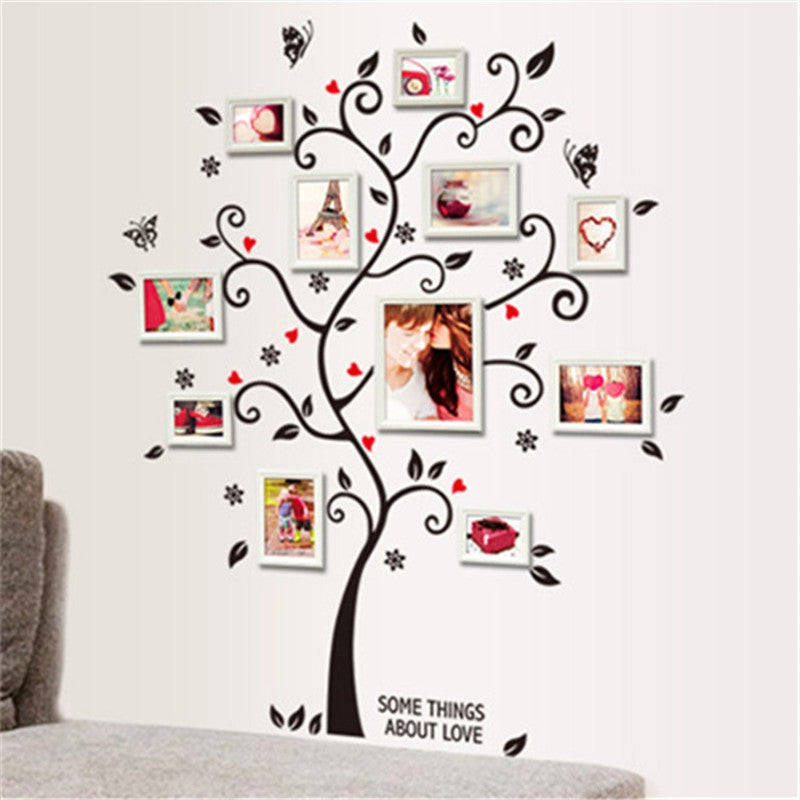 DIY Family Photo Frame Tree Wall Sticker Home Decor