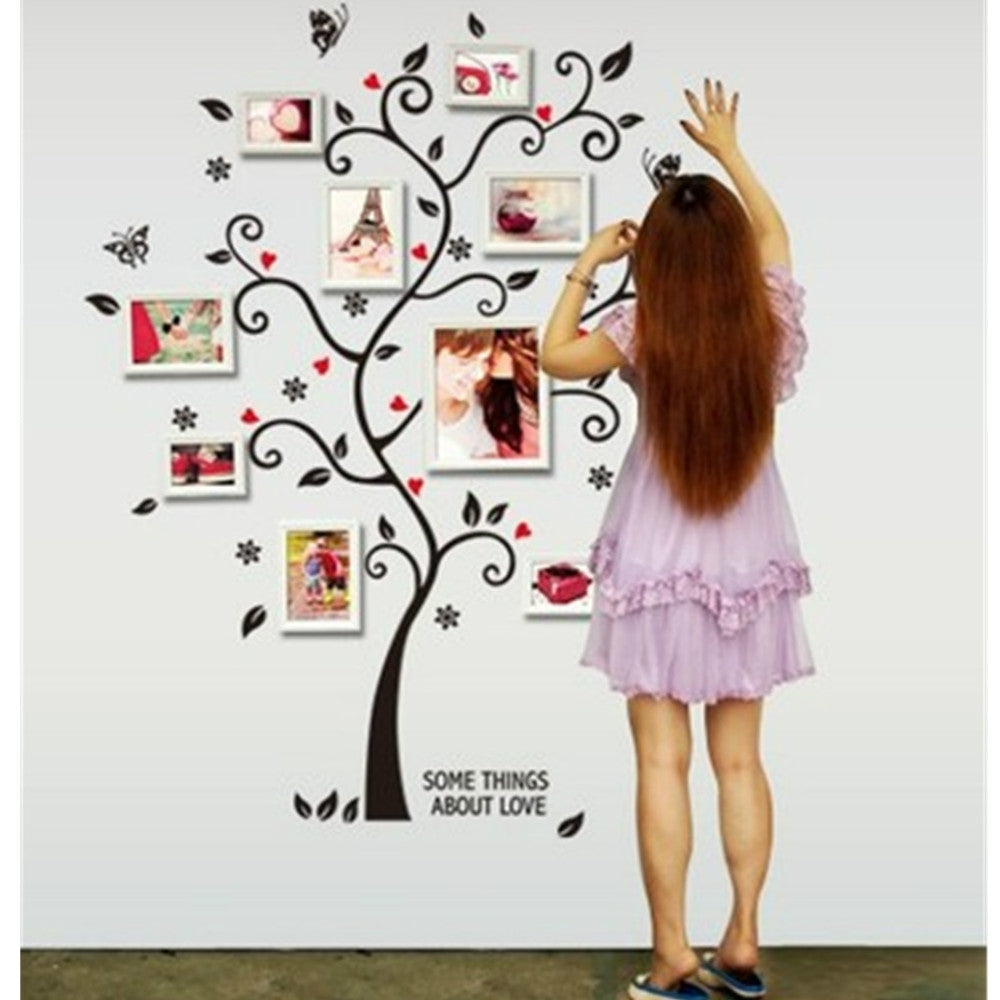 DIY Family Photo Frame Tree Wall Sticker Home Decor