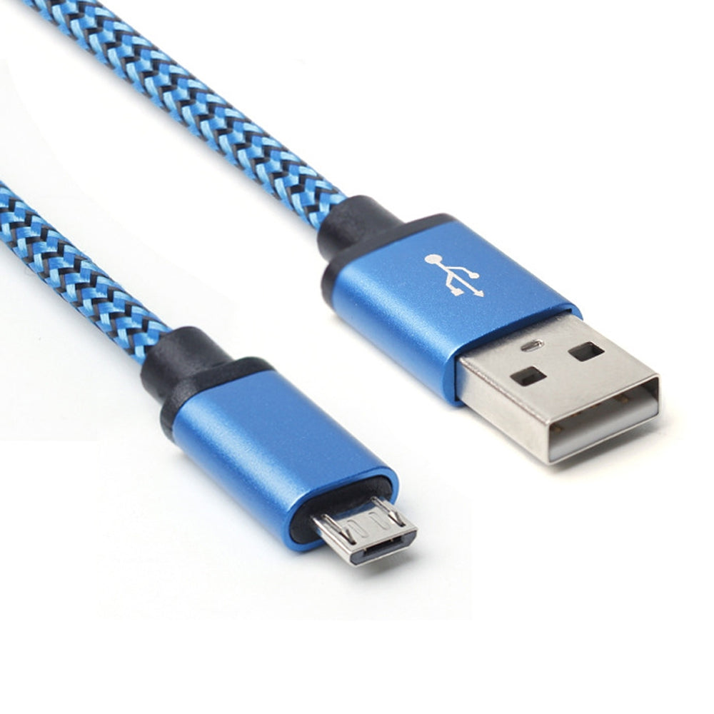 1m Nylon Braided Micro USB Data Sync Charging Cable (2A Fast Charge)