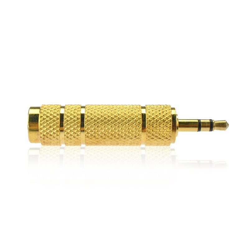 3.5MM Male Plug To 6.35MM Female Stereo Jack Adaptor Gold Plated For Audio Earphone Headphone