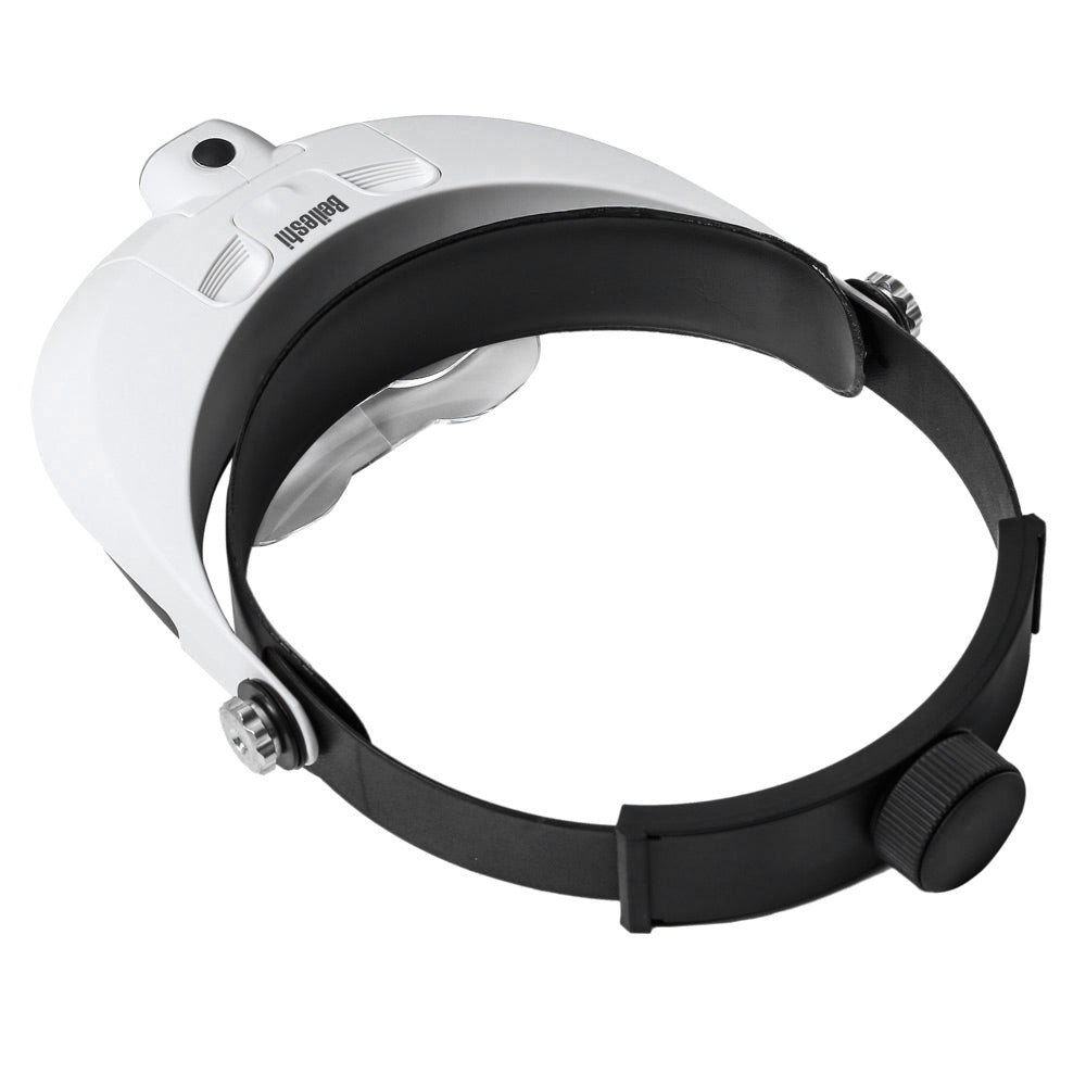 Beileshi 81001 - G Detachable 2-LED Headband Illuminated Magnifier with 5 Replaceable Lens