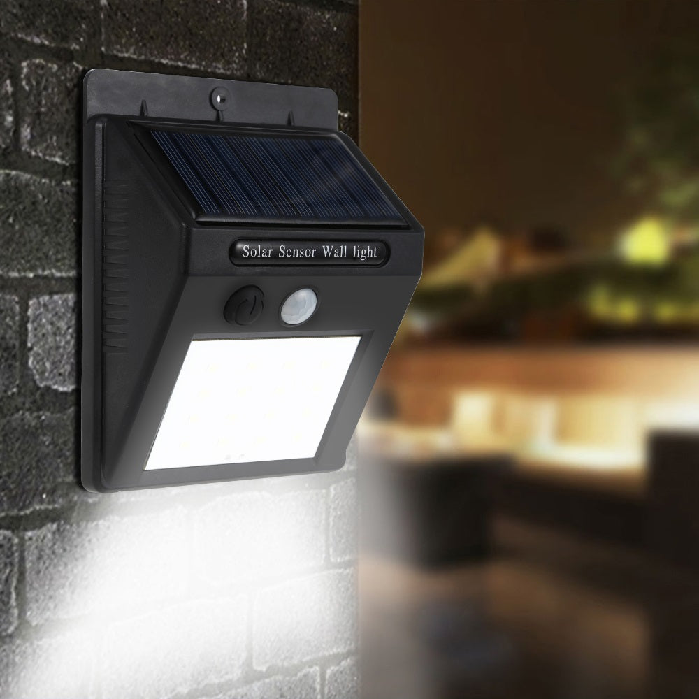 20-LED Wireless Motion Sensor Solar Light Wall Lamp for Corridor Hallway Gate Courtyard