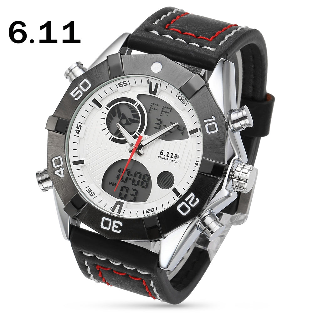 6.11 905 Male Dual Movt Watch Backlight Calendar Display