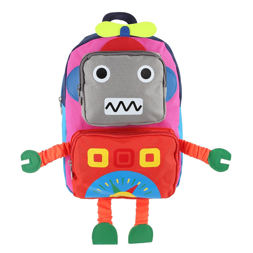 Cartoon Robot Shape Backpack School Bag for Children