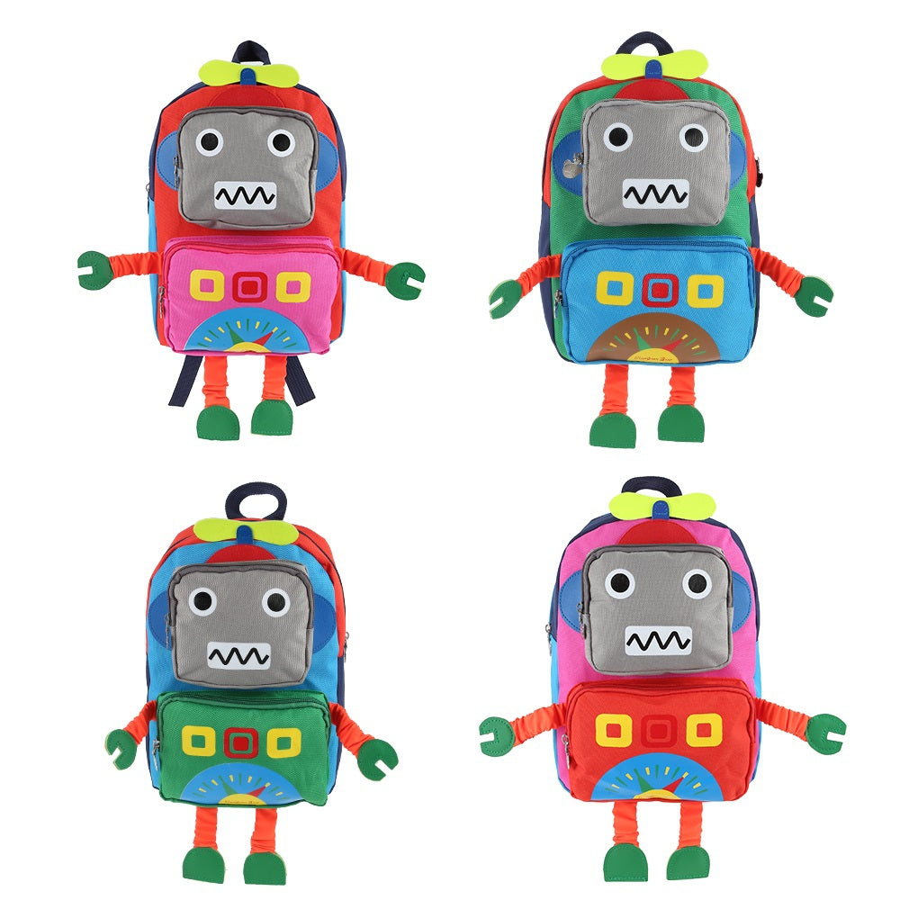 Cartoon Robot Shape Backpack School Bag for Children