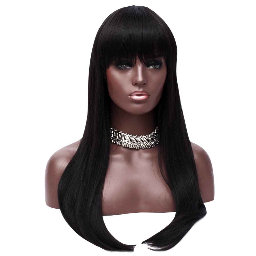 Adiors Long Full Bang Glossy Straight Synthetic Wig