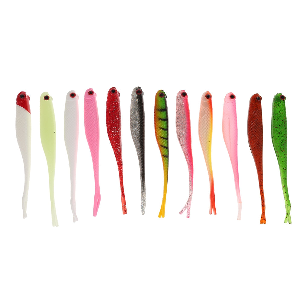 A FISH LURE Soft Fishing Lures Long Tail Artificial Bait 4pcs