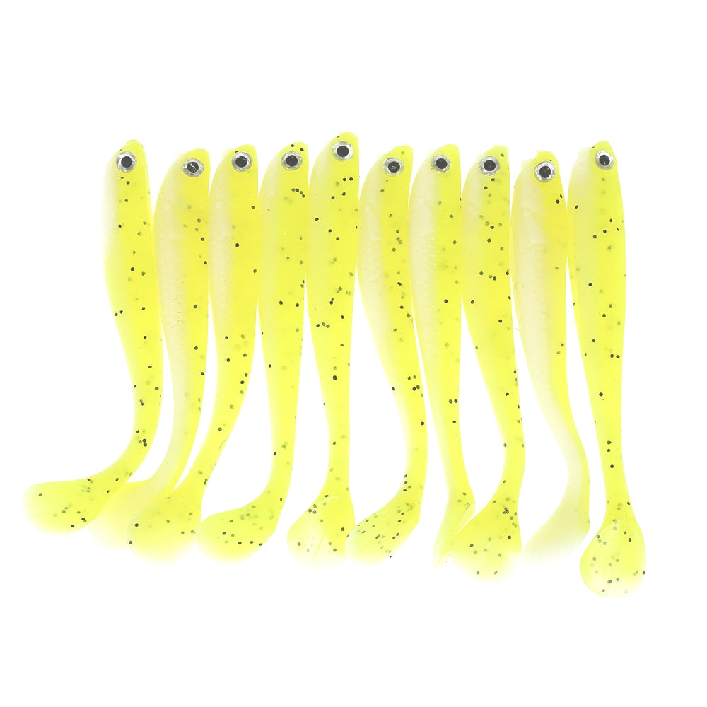 A FISH LURE Soft Fishing Lures T Tail Simulation Baits 10pcs
