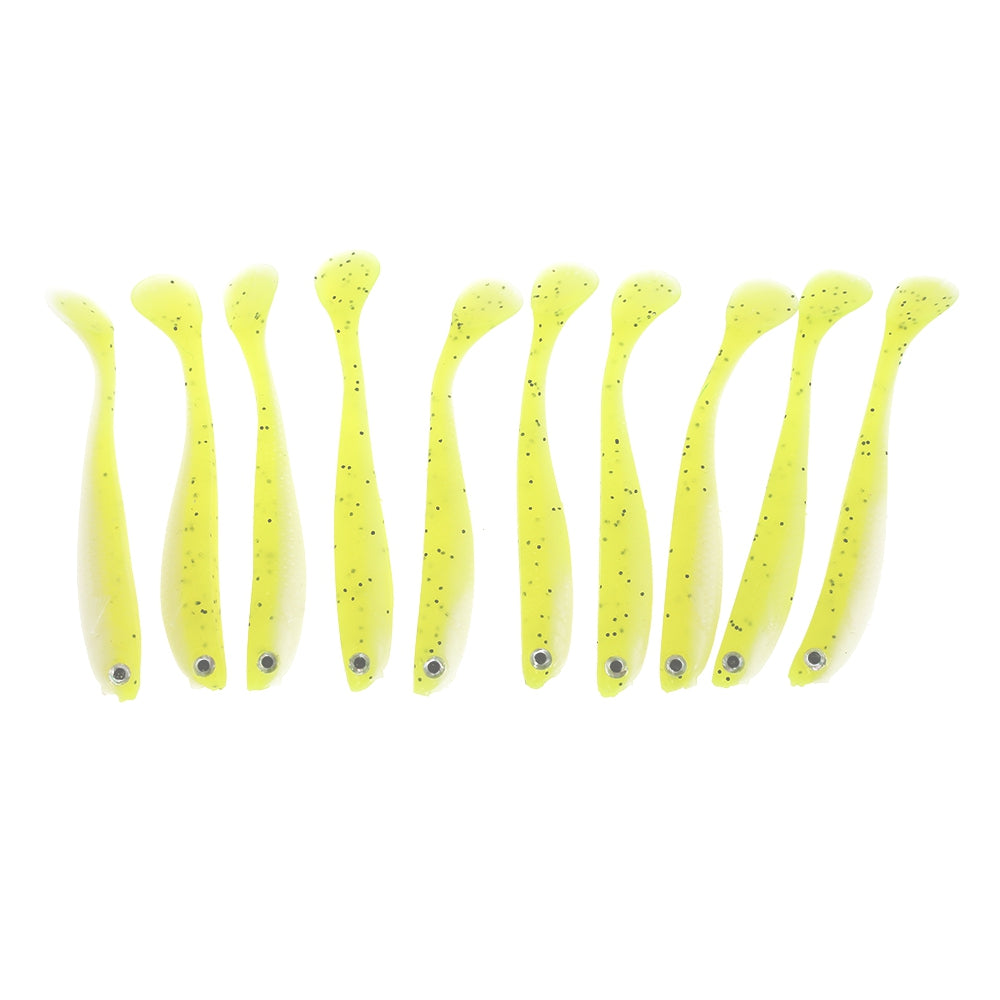 A FISH LURE Soft Fishing Lures T Tail Simulation Baits 10pcs