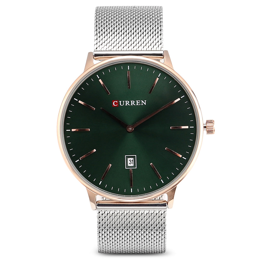 CURREN 8302 Male Quartz Watch Date Display Ultra-thin Dial