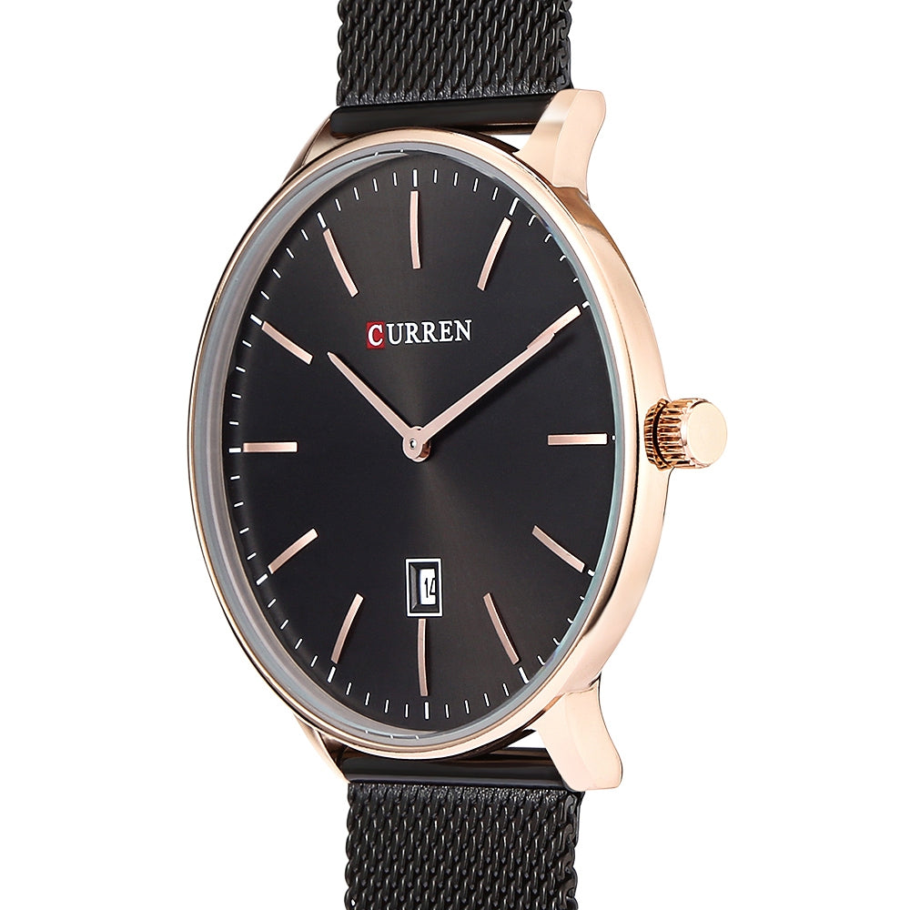 CURREN 8302 Male Quartz Watch Date Display Ultra-thin Dial