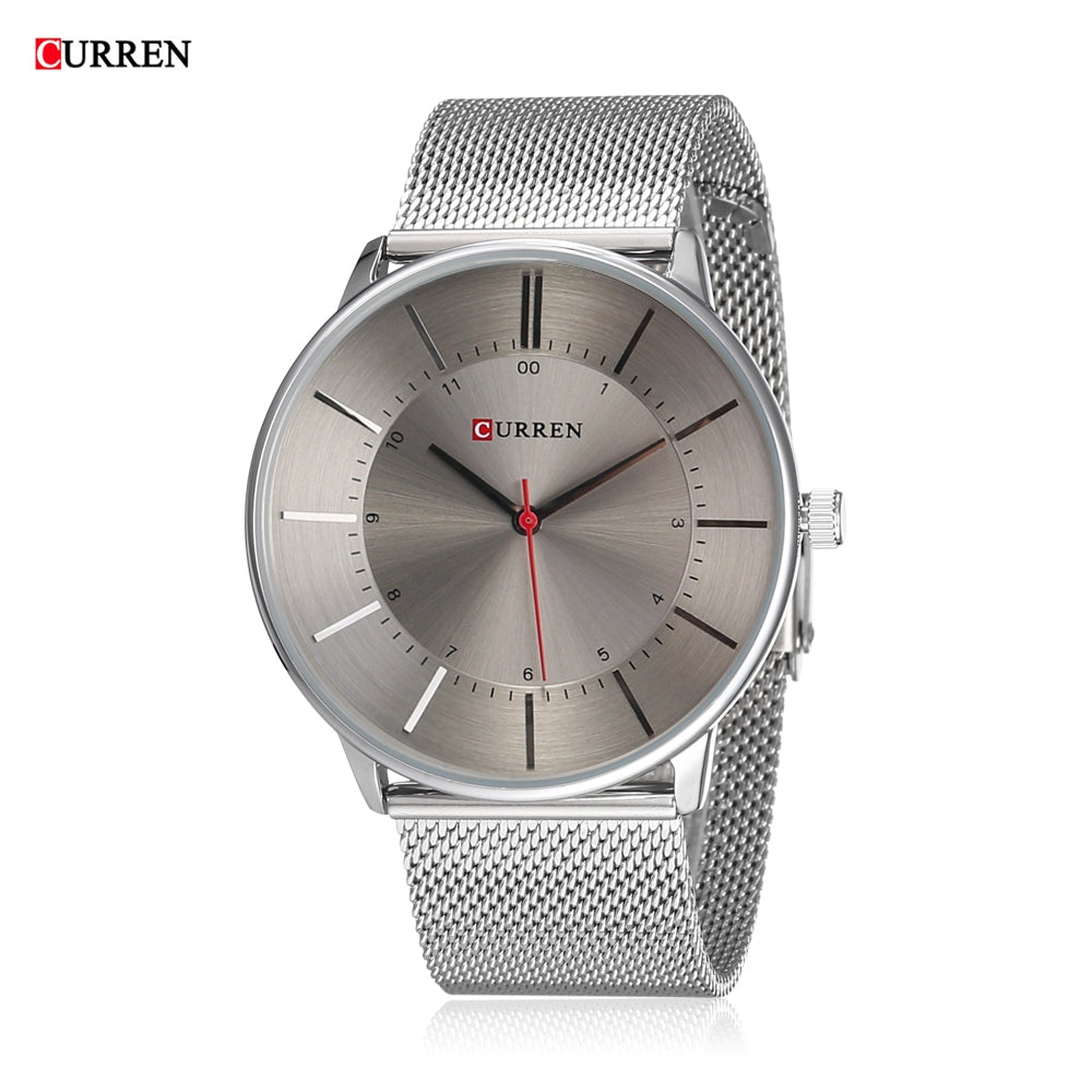 CURREN 8303 Men Quartz Watch with Ultra-thin Steel Band