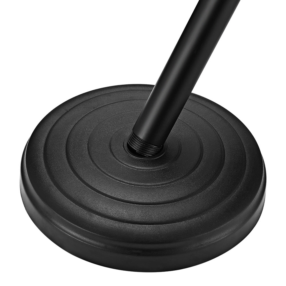 Black Microphone Stand with Compact Round Base