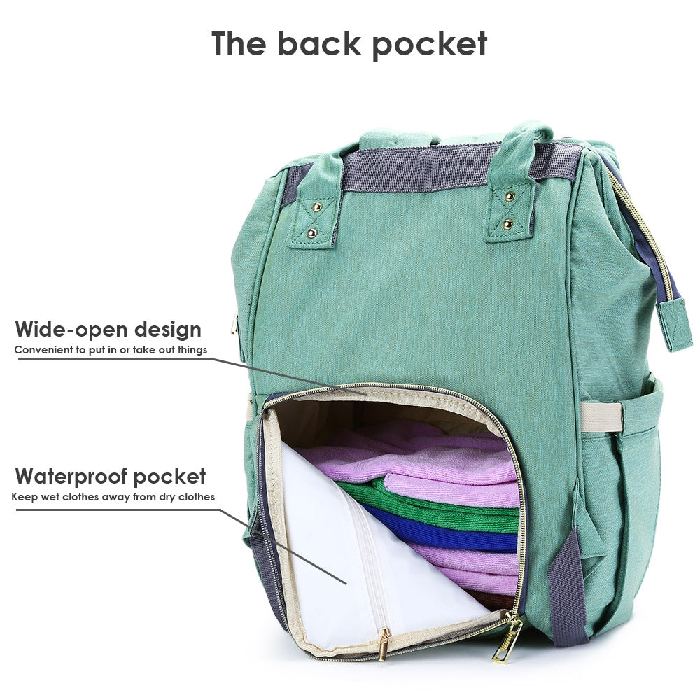 All in One Practical Baby Diaper Bag with Separate Pocket