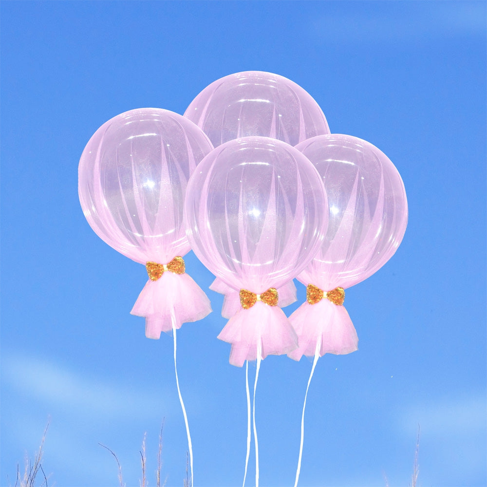 18 inch 4pcs Tulle Bubble Balloons for Birthday Wedding Party