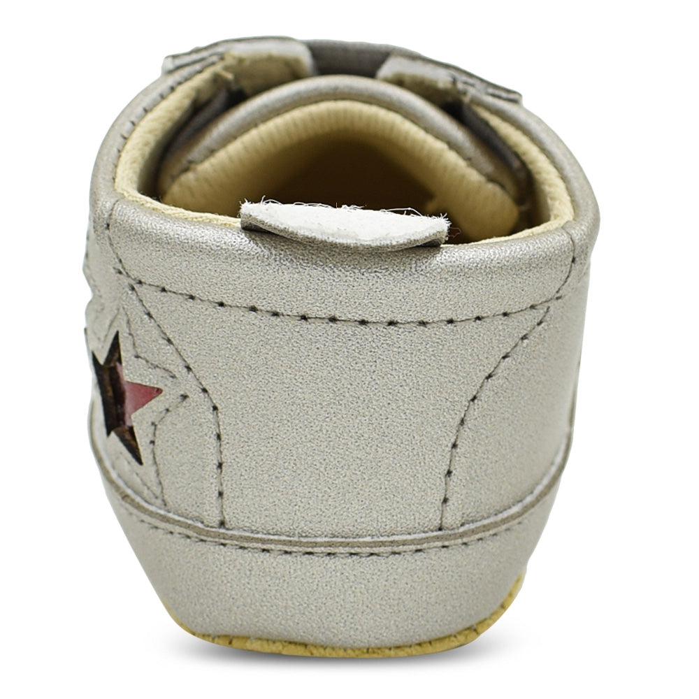 BUUF JRU Star Print PU Leather Casual Newborn Baby Shoes