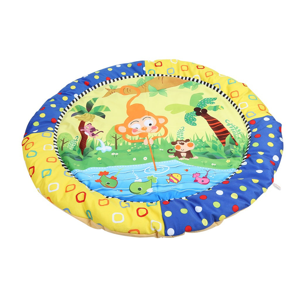 Cartoon Soft Baby Game Mat Play Carpet with Hanging Toy