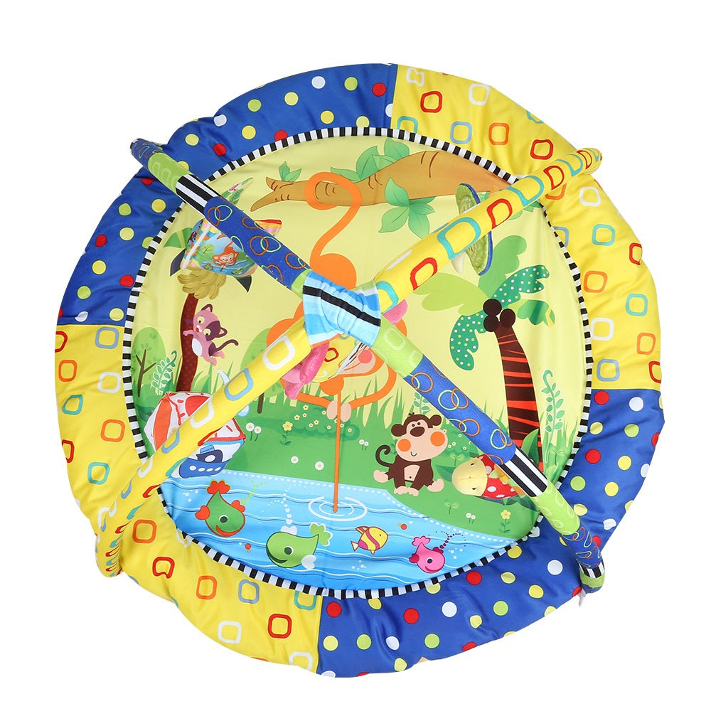 Cartoon Soft Baby Game Mat Play Carpet with Hanging Toy