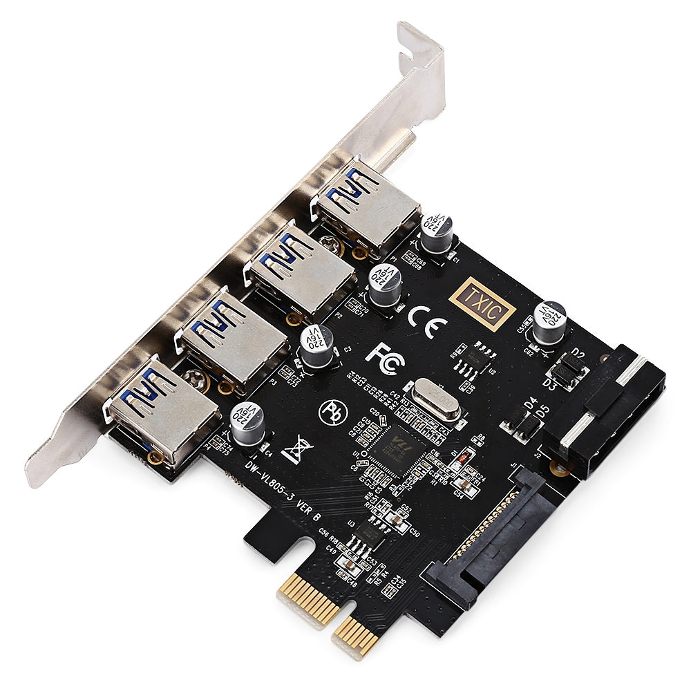 CY U3 - 038 4 Port PCI-E to USB 3.0 Hub Adapter Card