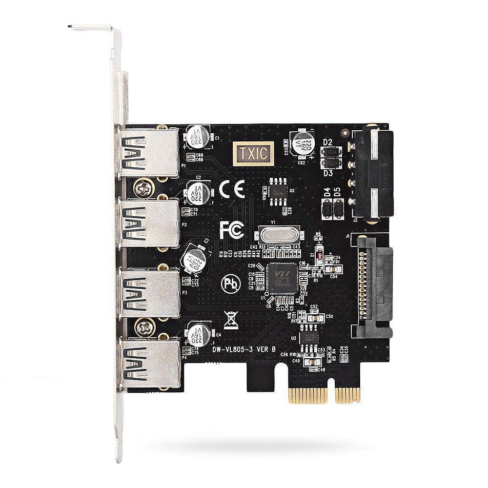 CY U3 - 038 4 Port PCI-E to USB 3.0 Hub Adapter Card