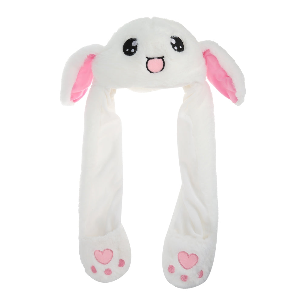 Creative Rabbit Hat Airbag Cap Stuffed Toy with Movable Ear