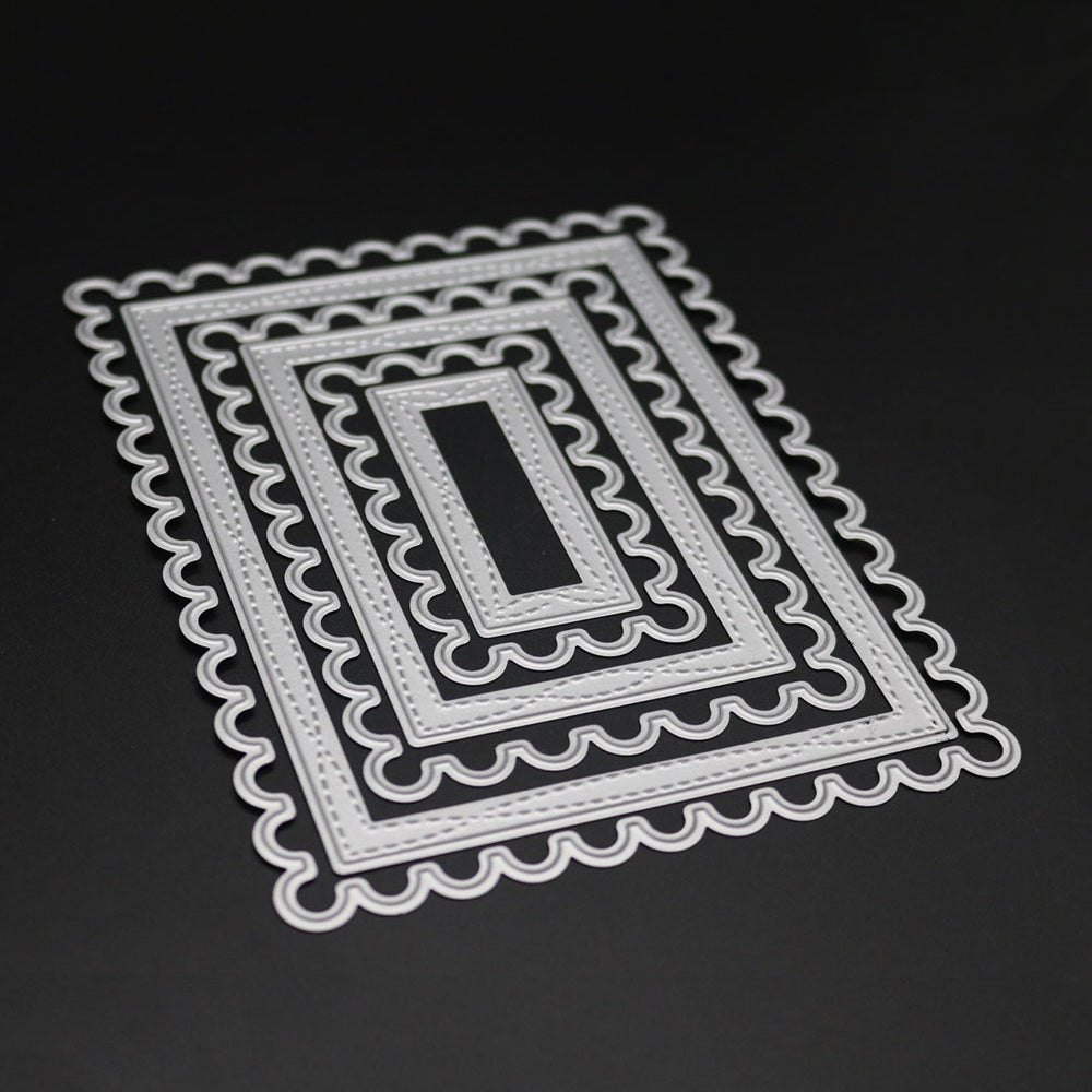 Card Frame Set Carbon Steel Stencil Template Mould Cutting Dies 3D DIY Scrapbook Craft