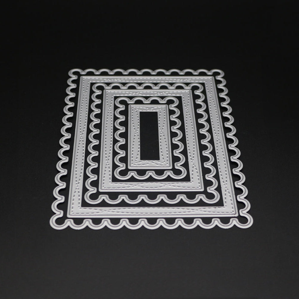Card Frame Set Carbon Steel Stencil Template Mould Cutting Dies 3D DIY Scrapbook Craft