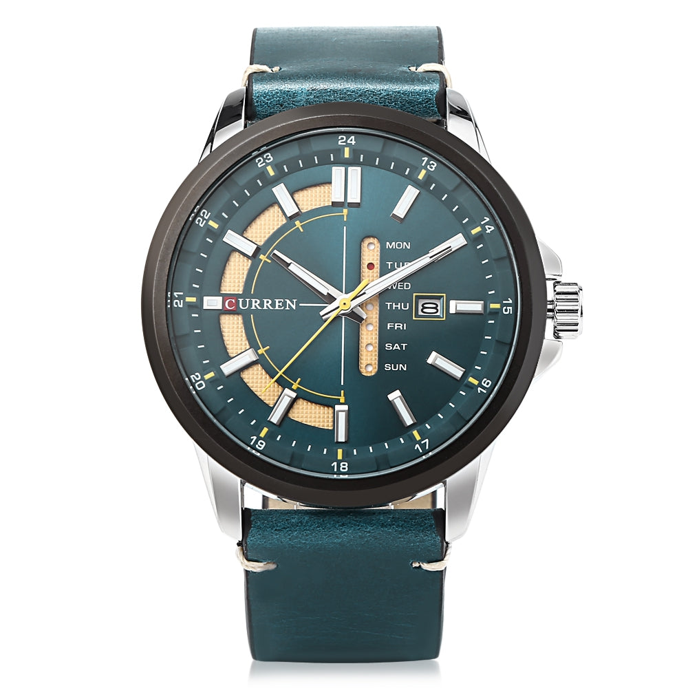 CURREN 8307 Male Quartz Watch Calendar Leisure Wristwatch