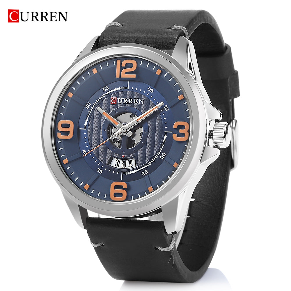 CURREN 8305 Male Quartz Watch Calendar Casual Wristwatch