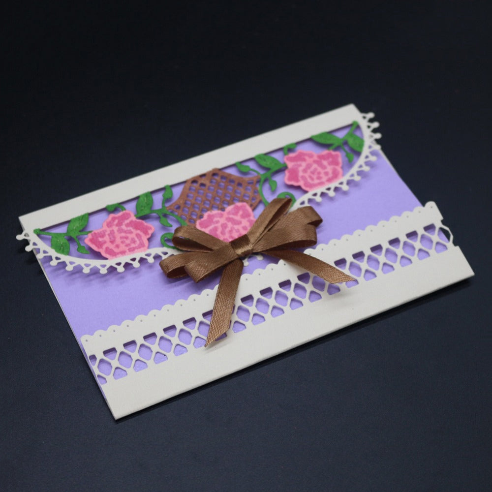 DIY Embossed Carbon Steel Cutting Die with Greeting Card Cover Pattern