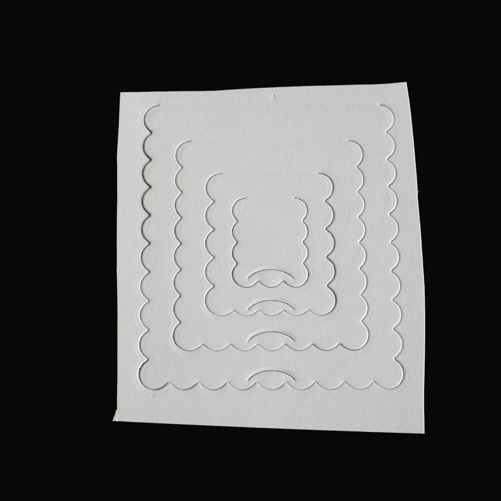 DIY Wave Stereo Frame Pattern Metal Cutting Dies Set for Greeting Card Cover Photo Album