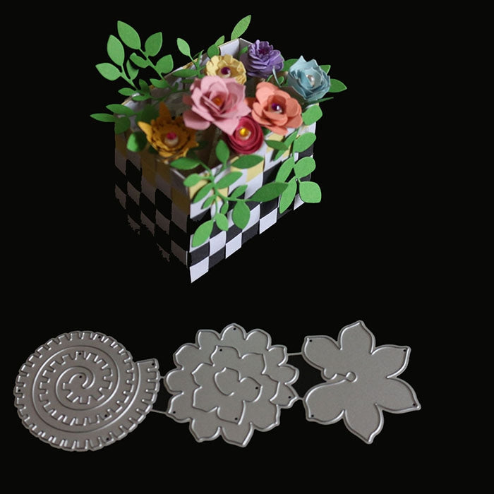3D Flower Pattern Embossing Cutting Dies for DIY Scrapbook Album Paper Card Making