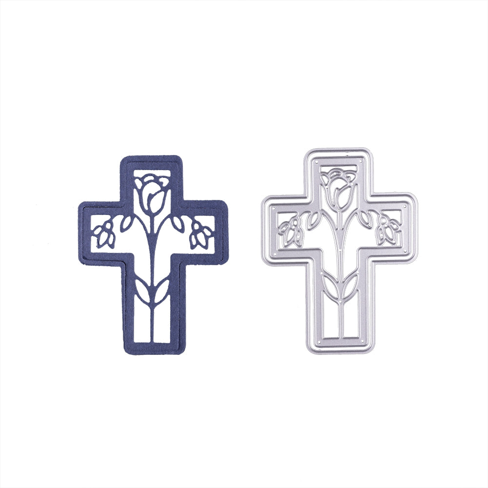 DIY Multi-layered Crucifix Flower Pattern Metal Cutting Dies Set for Decoration